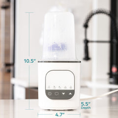 Baby Bottle Warmer Fast Milk Warmer for Baby, Temperature Control Bottle Warmer Baby for Formula Breast Milk Baby Bottle Warmer and Sterilizer & Timer
