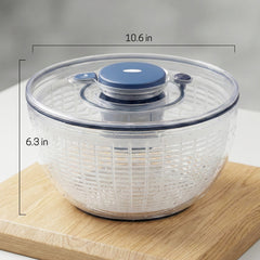 Salad Spinner Lettuce Spinner Vegetable Cleaner and Dryer, One-Handed Use, Built-in Draining System for Fresh, Crisp, Clean Salad