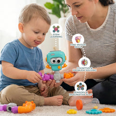 Build & Splash Bath Pipe Toys – Fun DIY Water Construction Set with Valves & Tubing, STEM Learning Sensory Wall Bath Toys for Toddlers & Kids
