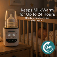 Baby Bottle Warmer Fast Milk Warmer for Baby, Temperature Control Bottle Warmer Baby for Formula Breast Milk Baby Bottle Warmer and Sterilizer & Timer