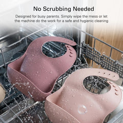 Sperric Silicone Baby Bibs Soft Durable, Easy-to-Clean Feeding Bibs for Babies and Toddlers