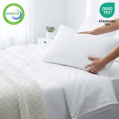 Memory Foam Pillow, Breathable Adjustable Firm Pillow with Shredded Memory Foam Fill, Supportive Pillows for Back & Side Sleepers with Washable Cover
