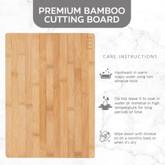 Elle Decor Bamboo Cutting Board 11x15.25 Tan Kitchen Essential Durable and Stylish