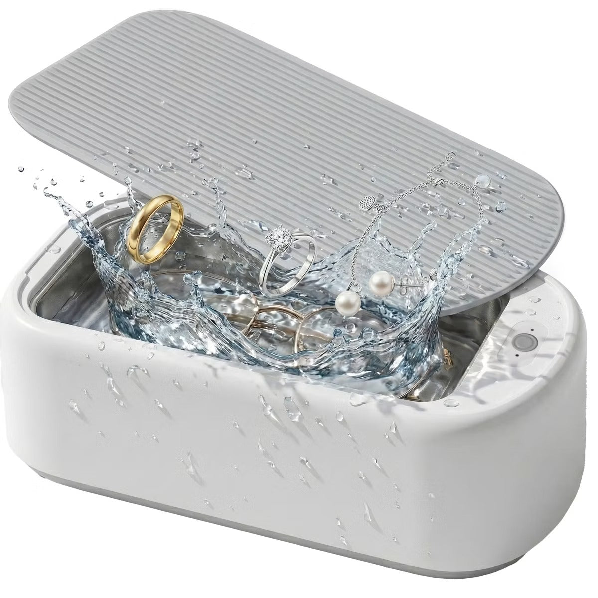 Portable Ultrasonic Jewelry Cleaner, Deep-Cleaning Machine for Eyeglasses, Watches, Dentures, Rings, Blades & More, Lightweight and Durable