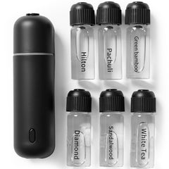 Car Air Freshener Diffuser Waterless Aromatherapy Essential Oil Diffuser, 6 Prefill Scents Included, Car Fragrance Diffuser