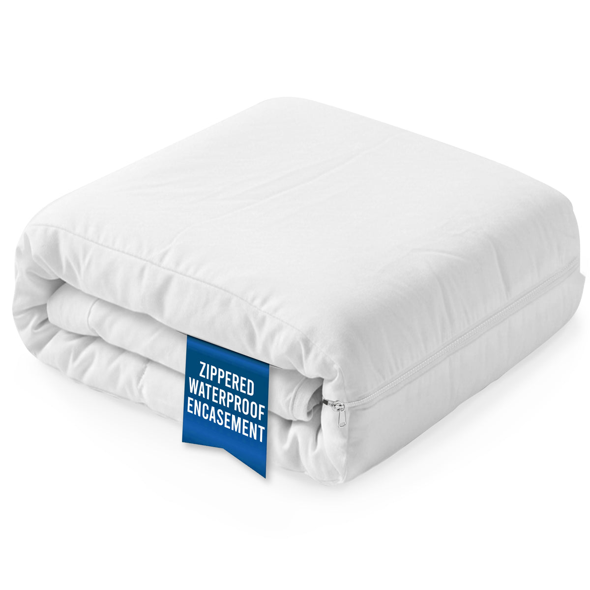 Waterproof Mattress Encasement, Zippered Mattress Protector, Breathable , Noiseless, Hypoallergenic, Bed Bug Proof Full Protection Mattress Cover