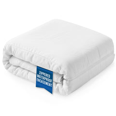 Waterproof Mattress Encasement, Zippered Mattress Protector, Breathable , Noiseless, Hypoallergenic, Bed Bug Proof Full Protection Mattress Cover