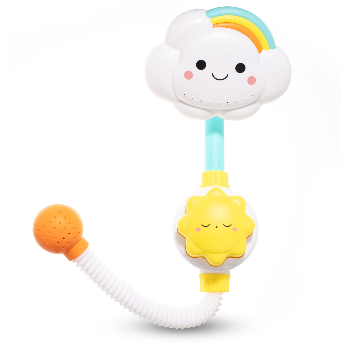 Baby Bath Toy Shower Head, Manual Bathtub Shower Sprayer for Toddlers, Interactive Cloud Design Baby Bath Toy