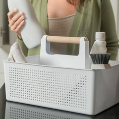 OU Cleaning Caddy, Cleaning Supplies Storage Organizer Bucket with Handle