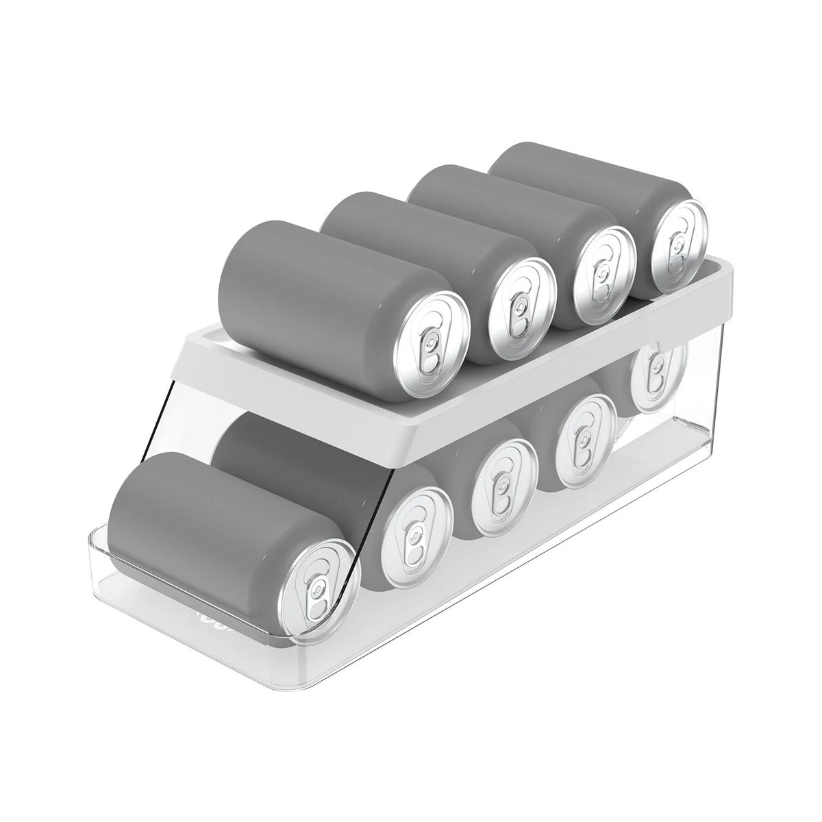 OU Soda Can Organizer for Refrigerator, Clear Rolling Can Dispenser for Fridge / Pantry, Soda Can Rack Kitchen Organizers, BPA Free