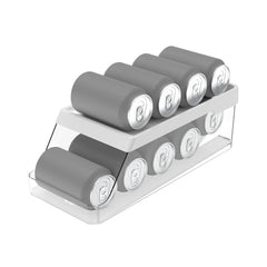 OU Soda Can Organizer for Refrigerator, Clear Rolling Can Dispenser for Fridge / Pantry, Soda Can Rack Kitchen Organizers, BPA Free