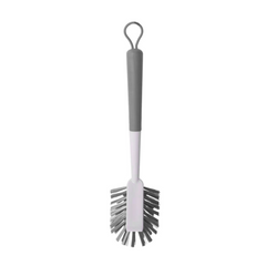OU Multipurpose Scrub Brush, Heavy Duty Cleaning Scrubber Brush for Bathroom & Kitchen, Nonslip Soft Grip Handle & Built-In Scraper