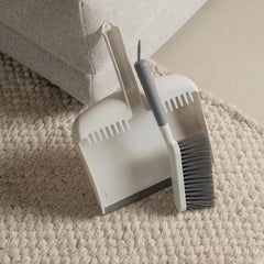 OU Flow Hand Broom with Dust Pan Set, Home Cleaning Brush and Dustpan Combo