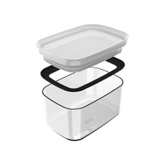 OU Airtight Food Storage Container 2.8cup, BPA Free Clear Plastic Food Storage Container with Leak Proof Lid, Stackable Kitchen Pantry Organizer