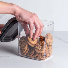 OU Airtight Food Storage Container 6.3 cup, BPA Free Clear Plastic Food Storage Container with Leak Proof Lid, Stackable Kitchen Pantry Organizer