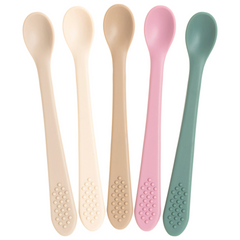 Baby Spoons - Infant Spoons First Stage - Silicone Baby Spoon For Self Feeding - First Stage Baby Feeding Spoon Set Gum Friendly - BPA Free