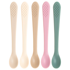 Baby Spoons - Infant Spoons First Stage - Silicone Baby Spoon For Self Feeding - First Stage Baby Feeding Spoon Set Gum Friendly - BPA Free