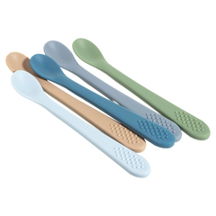 Baby Spoons - Infant Spoons First Stage - Silicone Baby Spoon For Self Feeding - First Stage Baby Feeding Spoon Set Gum Friendly - BPA Free