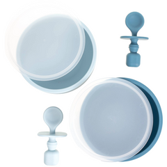 Sperric Silicone Baby Feeding Set - Infant Suction Bowls with Lids and Spoons | BPA Free Toddler Self Feeding Utensils for 0-6 Months