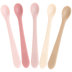 Baby Spoons - Infant Spoons First Stage - Silicone Baby Spoon For Self Feeding - First Stage Baby Feeding Spoon Set Gum Friendly - BPA Free