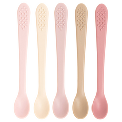 Baby Spoons - Infant Spoons First Stage - Silicone Baby Spoon For Self Feeding - First Stage Baby Feeding Spoon Set Gum Friendly - BPA Free