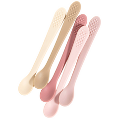 Baby Spoons - Infant Spoons First Stage - Silicone Baby Spoon For Self Feeding - First Stage Baby Feeding Spoon Set Gum Friendly - BPA Free
