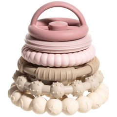 Premium Silicone Teethers Stacking Toy, Interactive and Fun Baby Stacking Toys, Teeth Soothing for 6-12 Month Teething Toys