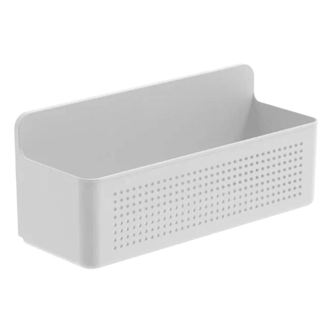 OU Wall-Mounted Storage Organizer, Easy-Install Hanging Cabinet Door Storage Basket for Kitchen & Laundry Room, Heavy Duty Adhesive Storage Basket