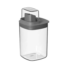 OU Liquid Soap & Laundry Detergent Dispenser, 34 oz Versatile Clear Laundry Detergent Dispenser with Measuring Cap, Airtight Laundry Organizer