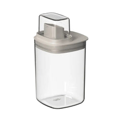 OU Liquid Soap & Laundry Detergent Dispenser, 34 oz Versatile Clear Laundry Detergent Dispenser with Measuring Cap, Airtight Laundry Organizer