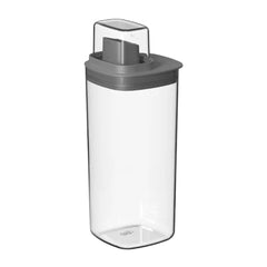 OU Liquid Soap & Laundry Detergent Dispenser, 50oz Clear Airtight Dispenser with Measuring Cap, Lightweight Liquid Soap & Fabric Softener Organizer