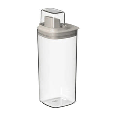 OU Liquid Soap & Laundry Detergent Dispenser, 50oz Clear Airtight Dispenser with Measuring Cap, Lightweight Liquid Soap & Fabric Softener Organizer