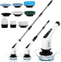 Scrubber Cleaning Brush 8 In 1 Shower Scrubber, Adjustable Handle. For Windows, Bathrooms, Cars