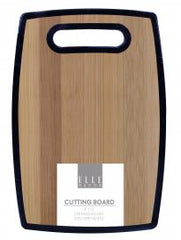 Durable Bamboo-Designed Plastic Cutting Board with Handle, Dishwasher Safe, Portable, and Stylish Kitchen Essential—Small 8" x 12"