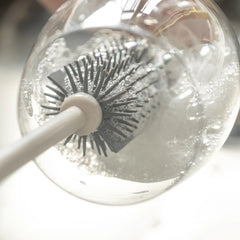 OU Bottle & Glass Brush – Ergonomic, Flexible Bristles for Scratch-Free, Deep Cleaning of Cups, Bottles & Glasses