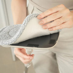 OU Spin Mop with Clean Dirty Water Separation Bucket, 360° Rotating Mop Bucket with Extra Refill Included and Extendable Stainless Steel Handle