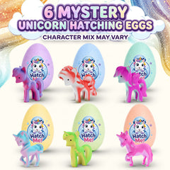 Unicorn Hatching Eggs, 6 Pack Pre-Filled Growing Unicorn Toys Set, Surprise Hatch Eggs Toy, Magical Unicorns Gift Toys for Kids Age 3+