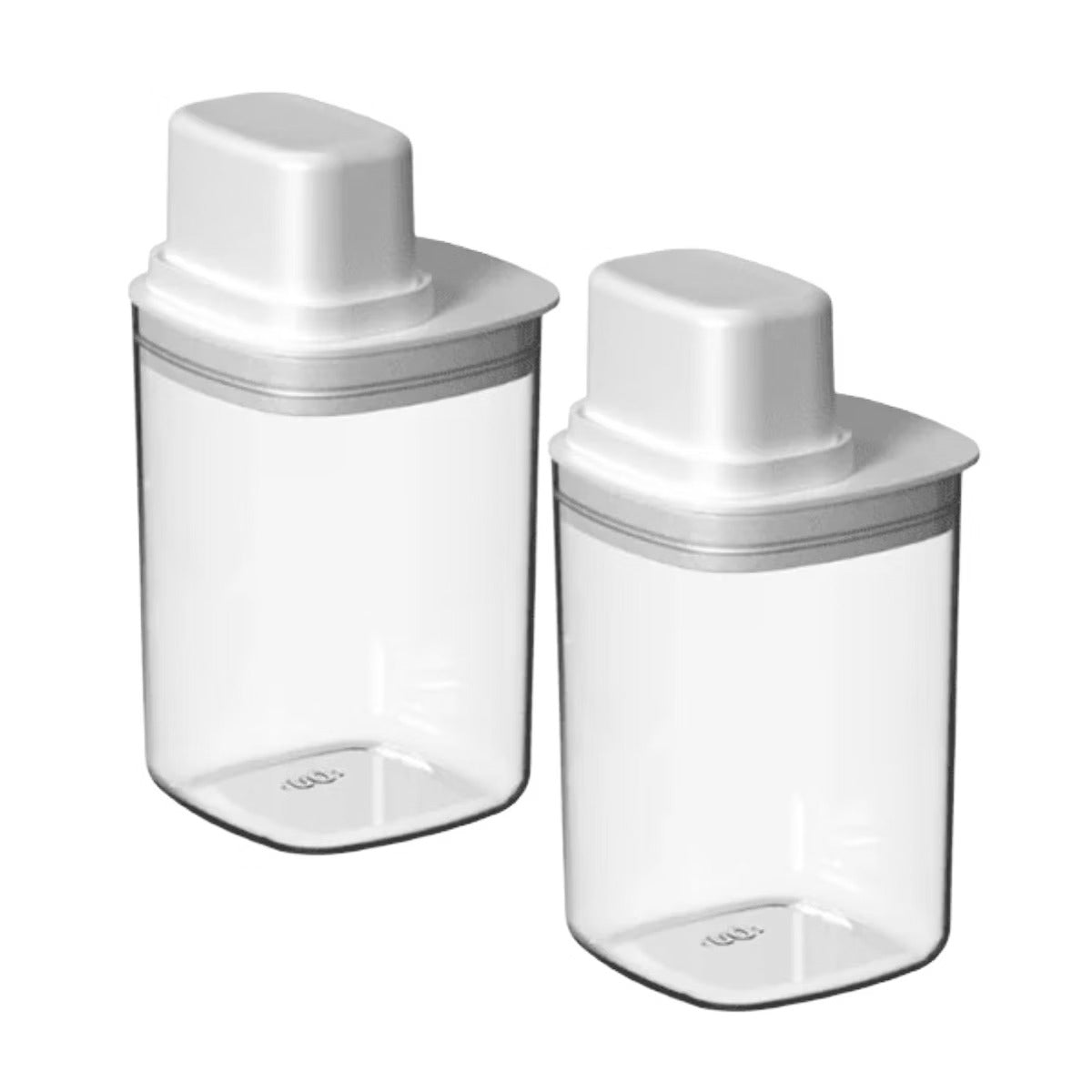 OU Airtight Food Storage Container 2 Pack, 4 Cup BPA Free Plastic Food Storage Container with Measuring Cup Lid, Leak Proof Kitchen Pantry Organizer