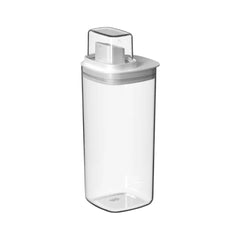 OU Liquid Soap & Laundry Detergent Dispenser, 50oz Clear Airtight Dispenser with Measuring Cap, Lightweight Liquid Soap & Fabric Softener Organizer