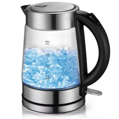 Luminuxe 1.7L Electric Kettle, Speed-Boil Glass Electric Water Boiler & Warmer 1500W Tea Heater, Auto Shut-Off Cool Touch Handle
