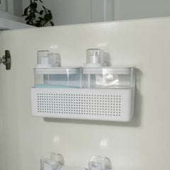 OU Laundry Organization Set, 50oz & 77oz Liquid Detergent Dispensers with Measuring Caps & Wall Mounted Cabinet Door Storage Organizer Basket