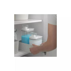 OU Laundry Organization Set, 50oz & 77oz Liquid Detergent Dispensers with Measuring Caps & Wall Mounted Cabinet Door Storage Organizer Basket