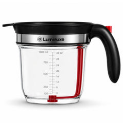 Fat Separator with Bottom Release, 4 Cup Gravy Separator, Oil Strainer Measuring Cup, Grease Strainer for Cooking, Kitchen Gadget