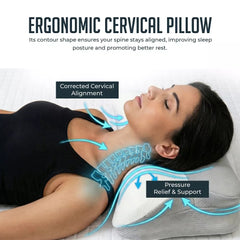 Cervical Memory Foam Pillow for Neck and Shoulder Relief, Contour Pillow with Removable, Breathable Pillowcase for Side, Back, and Stomach Sleepers