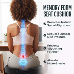 Gel Memory Foam Seat Cushion, Cooling Gel U Shaped Tailbone Coccyx Office & Car Seat Cushion, Orthopedic Chair Cushions for Sciatica Pain Relief