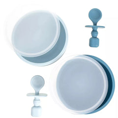 Sperric Silicone Baby Feeding Set - Infant Suction Bowls with Lids and Spoons | BPA Free Toddler Self Feeding Utensils for 0-6 Months