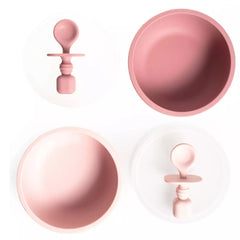 Sperric Silicone Baby Feeding Set - Infant Suction Bowls with Lids and Spoons | BPA Free Toddler Self Feeding Utensils for 0-6 Months