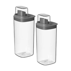 OU Liquid Soap & Laundry Detergent Dispenser, 50oz Airtight Dispenser with Measuring Cap, Lightweight Liquid Soap & Fabric Softener Organizer, 2 pack