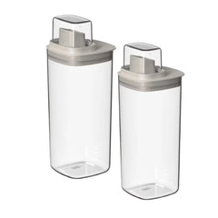 OU Liquid Soap & Laundry Detergent Dispenser, 50oz Airtight Dispenser with Measuring Cap, Lightweight Liquid Soap & Fabric Softener Organizer, 2 pack