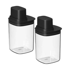 OU Airtight Food Storage Container 2 Pack, 4 Cup BPA Free Plastic Food Storage Container with Measuring Cup Lid, Leak Proof Kitchen Pantry Organizer